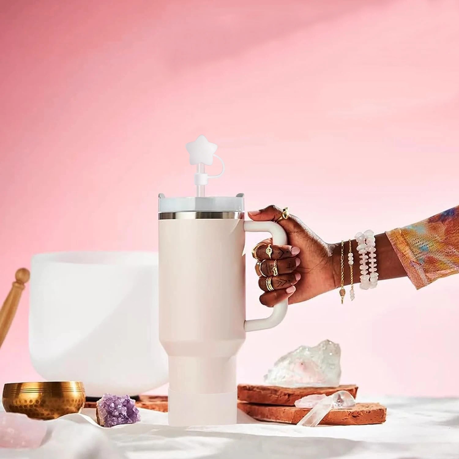 Stanley Cup Tumbler Accessory Kit – 9-Piece Set with Stoppers, Straw Caps, & Boot