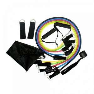 11pcs TPE Elastic Resistance Fitness Band Pull Set