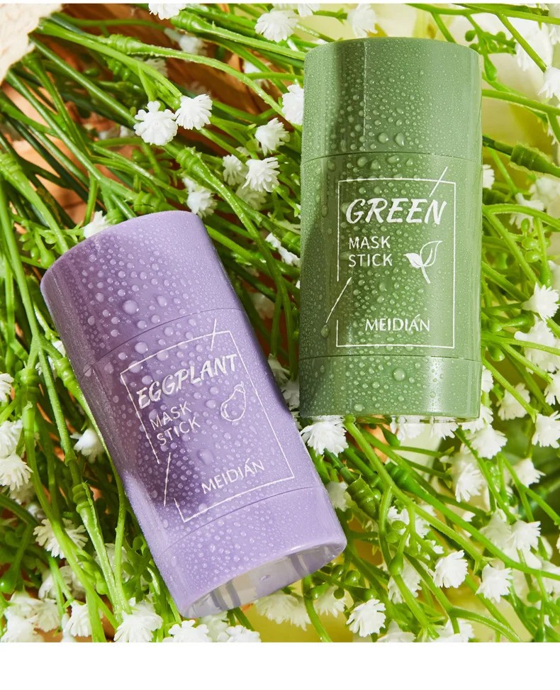 40g Cleansing Green Tea Bar Mask | Cleansing Mud Bar Mask Oil Control | Anti Acne Eggplant Skin Care Whitening Shrinkage Pore