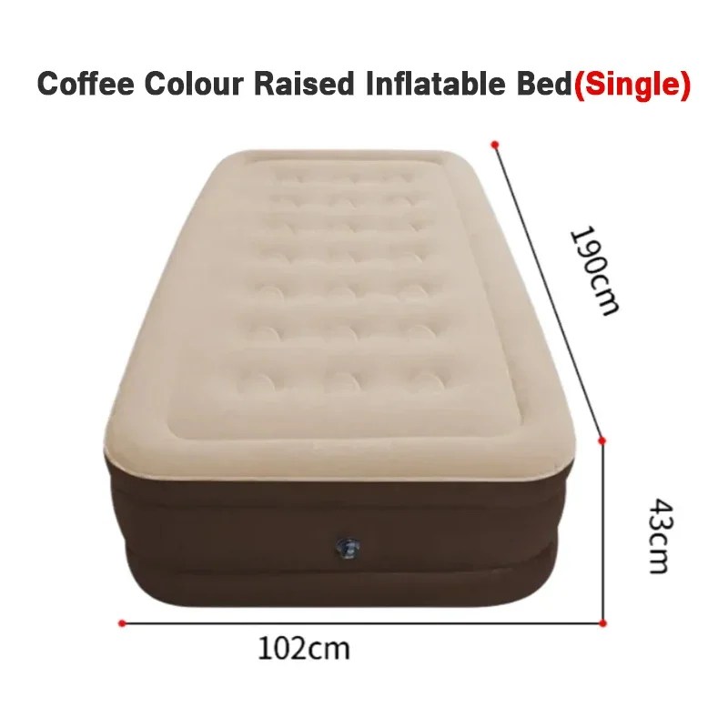 Elevated Air Mattress with Built-In Electric Pump & Pillow – Perfect for Home, Guests & Camping