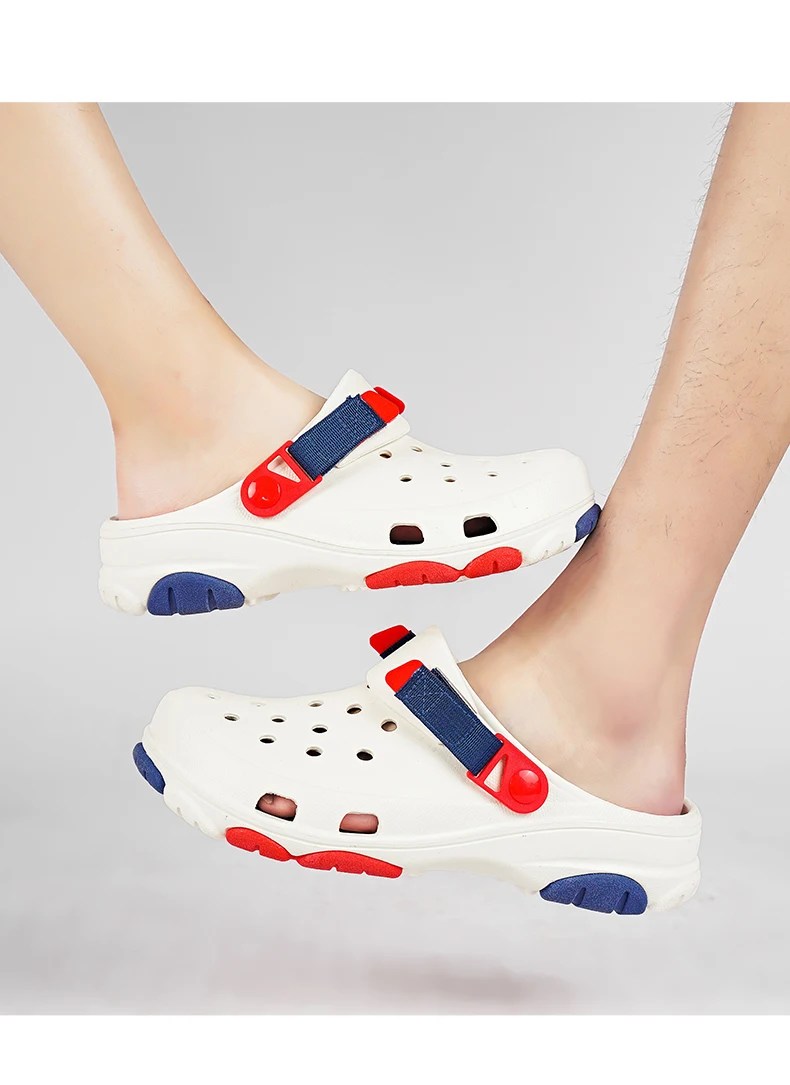 Classic Summer Men’s Sandals | White Comfortable Women’s Clogs | Beach Shoes | Sandals Slip-on Outdoor Sneakers