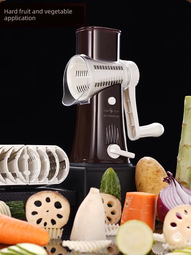 Hand-Cranked Shredded Potatoes Cut Grater Multifunctional Slicer Radish Grater Roller