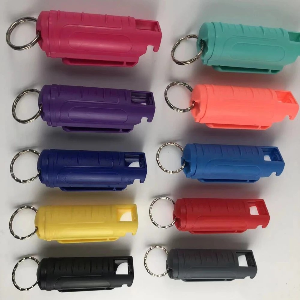 Self-Defense Pepper Spray (20ml) – Compact Plastic Case with Key Ring for Women