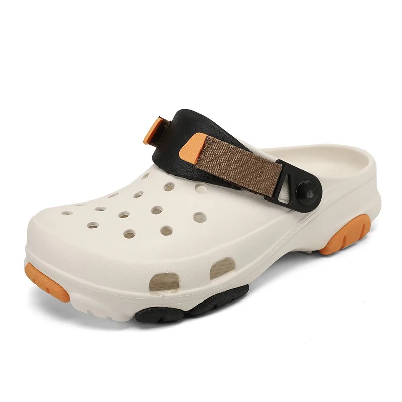 Classic Summer Men’s Sandals | White Comfortable Women’s Clogs | Beach Shoes | Sandals Slip-on Outdoor Sneakers