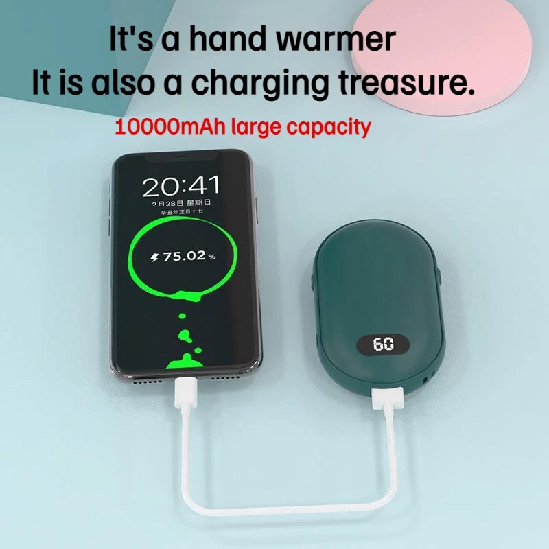 Compact Hand Warmer & Power Bank ‚Äì 2-in-1 USB Rechargeable Winter Essential