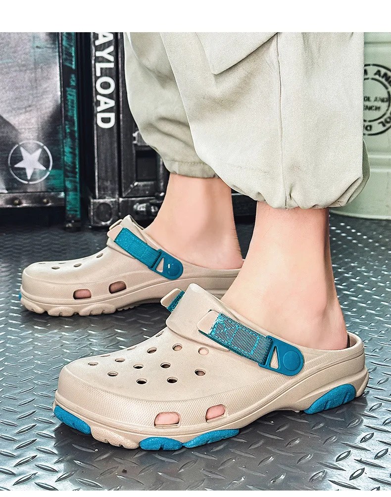 Classic Summer Men’s Sandals | White Comfortable Women’s Clogs | Beach Shoes | Sandals Slip-on Outdoor Sneakers