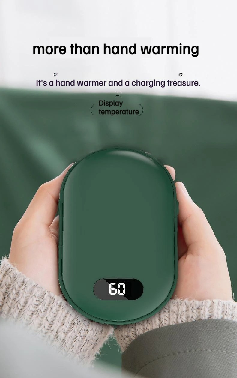 Compact Hand Warmer & Power Bank ‚Äì 2-in-1 USB Rechargeable Winter Essential