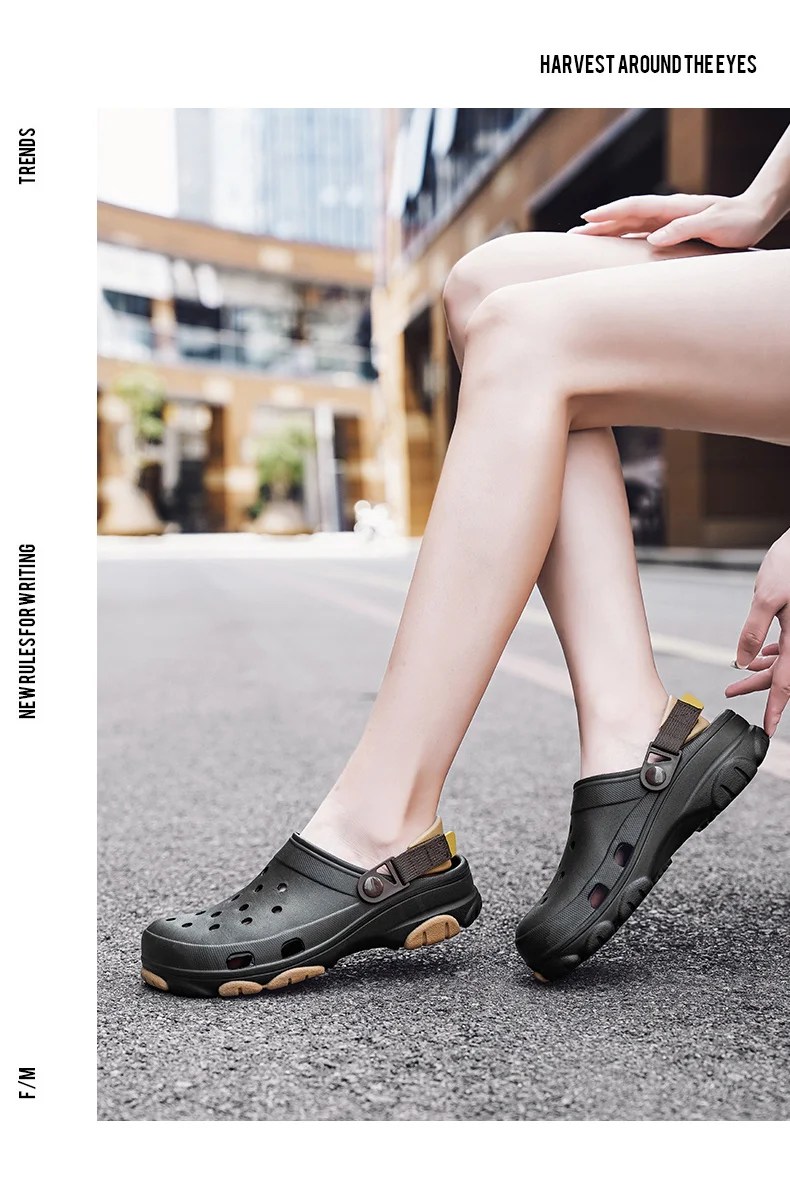 Classic Summer Men’s Sandals | White Comfortable Women’s Clogs | Beach Shoes | Sandals Slip-on Outdoor Sneakers