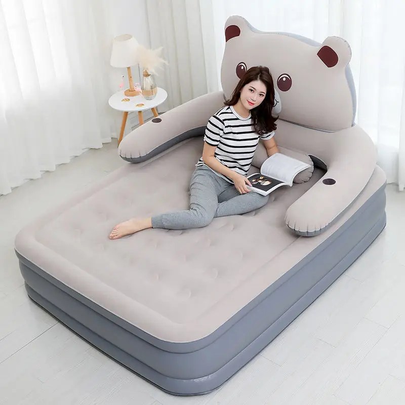 Elevated Air Mattress with Built-In Electric Pump & Pillow – Perfect for Home, Guests & Camping