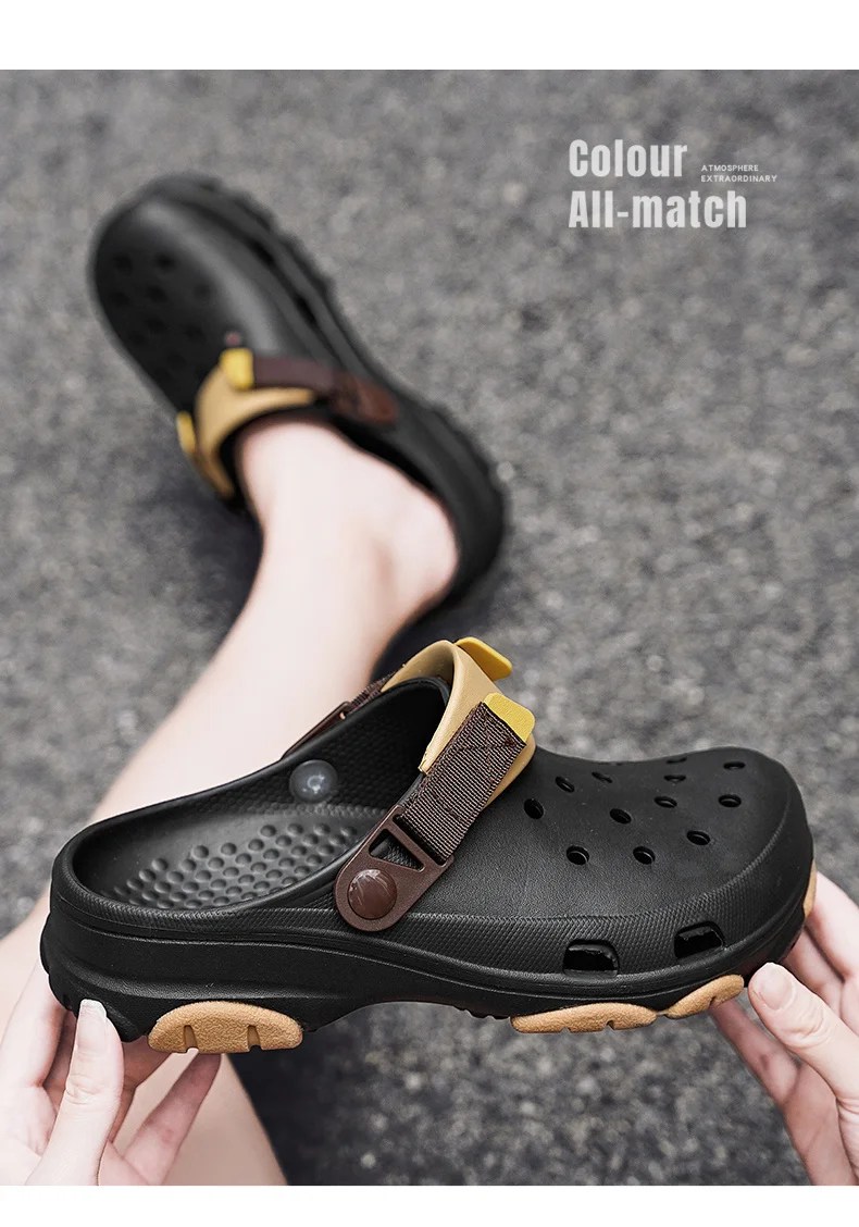 Classic Summer Men’s Sandals | White Comfortable Women’s Clogs | Beach Shoes | Sandals Slip-on Outdoor Sneakers