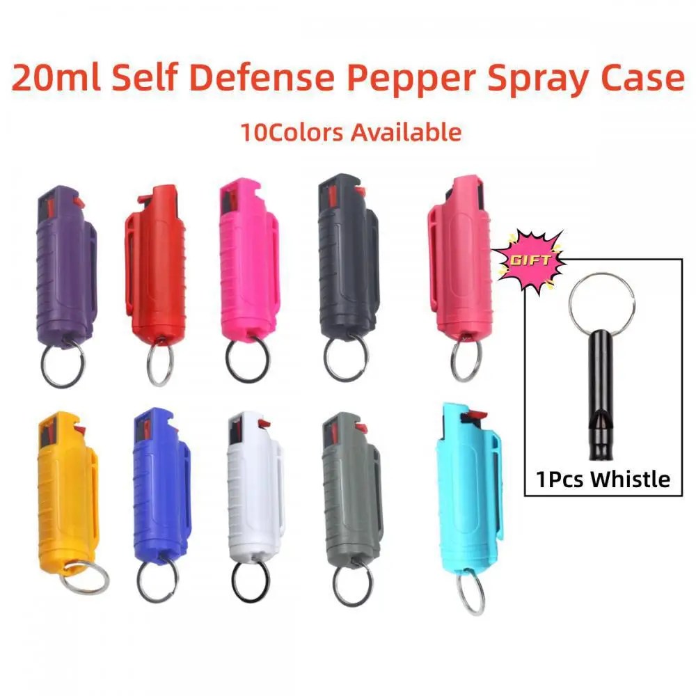 Self-Defense Pepper Spray (20ml) – Compact Plastic Case with Key Ring for Women