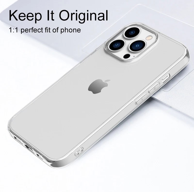 Ultra-Thin Clear Silicone Case for iPhone 15/14/13/12/11 Pro & More ‚Äì Slim Back Cover