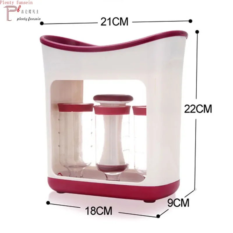 Baby Food Squeeze Station Set | Easy Fruit Puree Maker & Storage Organizer for Kids