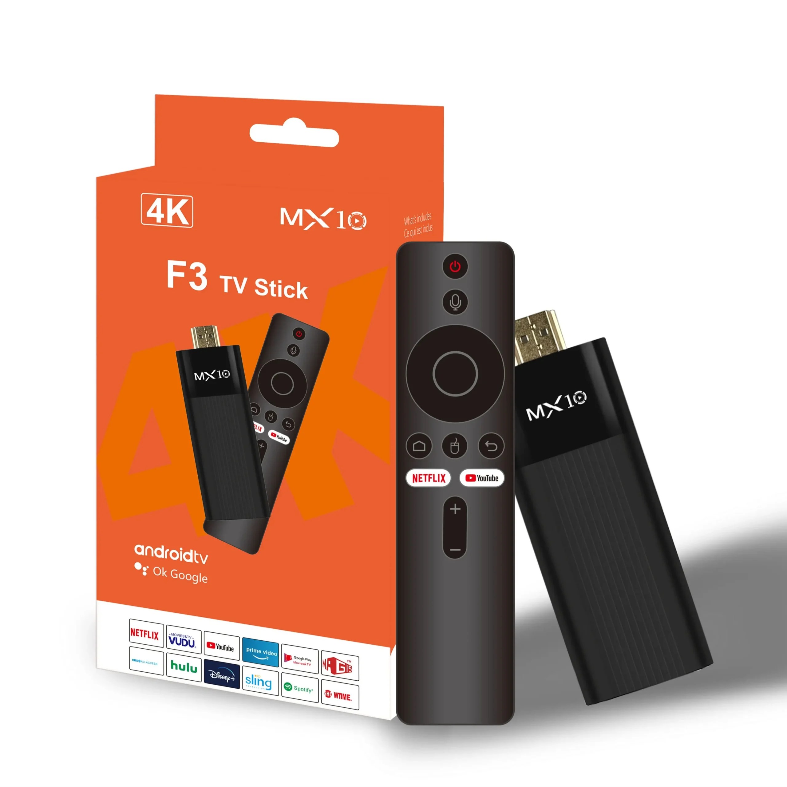 MX10-F3 4K TV Stick ‚Äì Android 11, Dual-Band Wi-Fi, 2GB RAM, 16GB Storage, Ultra HD Streaming
