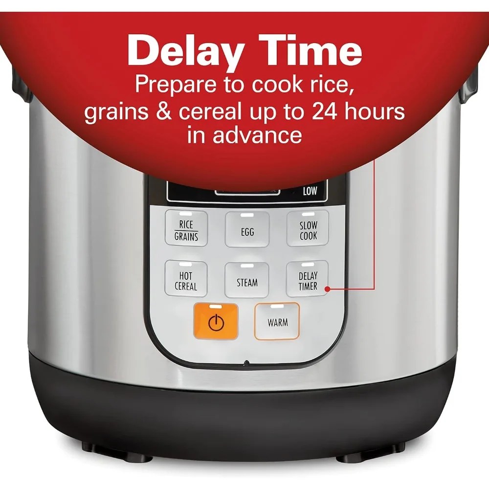 Digital Programmable Rice Cooker & Food Steamer ‚Äì 6-Cup Capacity with Slow Cook & Egg Functions