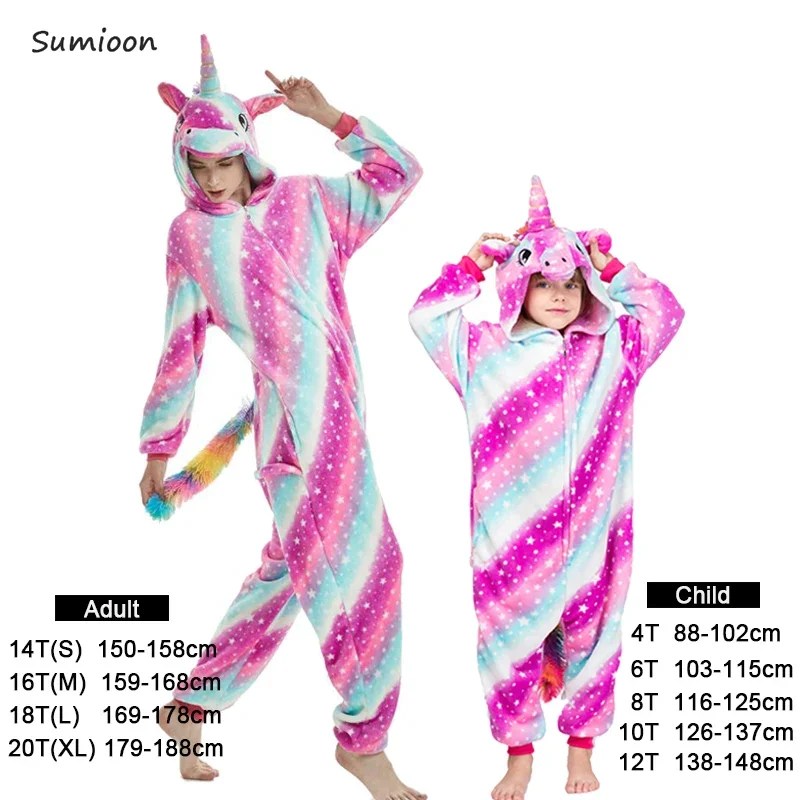 Kigurumi Unicorn Pajamas ‚Äì Kids‚Äô Animal Onesies for Boys & Girls, Warm Winter Homewear