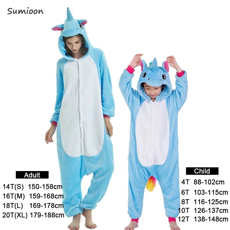 Kigurumi Unicorn Pajamas ‚Äì Kids‚Äô Animal Onesies for Boys & Girls, Warm Winter Homewear