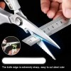 Professional 8.5-Inch Stainless Steel Kitchen Scissors ‚Äì Aluminum Alloy Handle, Ideal for Cutting Chicken Bones, Meat, and Fish
