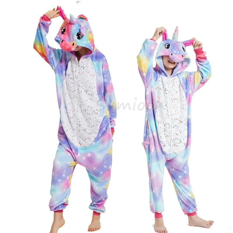 Kigurumi Unicorn Pajamas ‚Äì Kids‚Äô Animal Onesies for Boys & Girls, Warm Winter Homewear