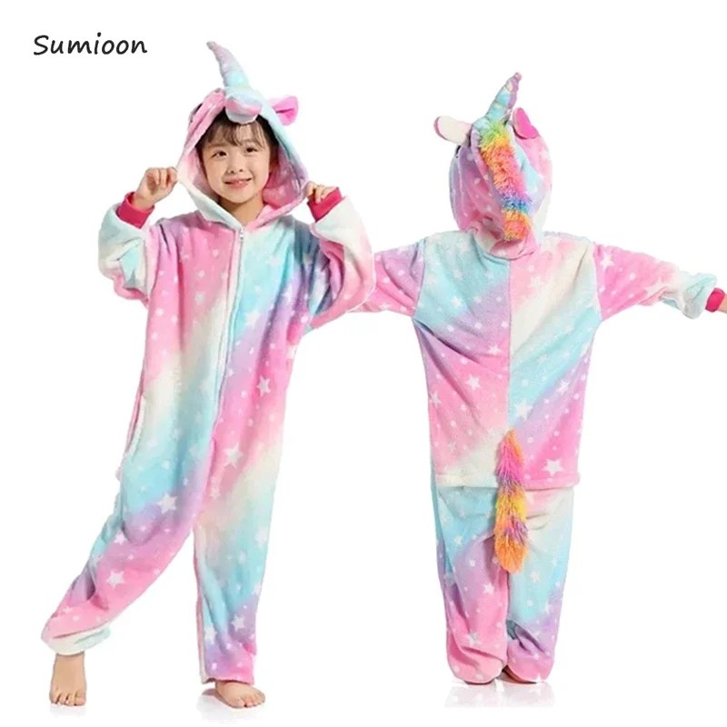 Kigurumi Children‚Äôs Animal Pajamas | Unicorn, Panda, Cat Winter Flannel Pajamas