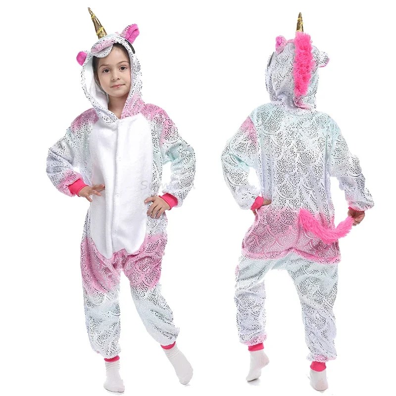 Kigurumi Children‚Äôs Animal Pajamas | Unicorn, Panda, Cat Winter Flannel Pajamas