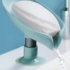 2pcs Leaf Shape Drain Soap Holder | Suction Cup Tray for Shower, Kitchen & Bathroom