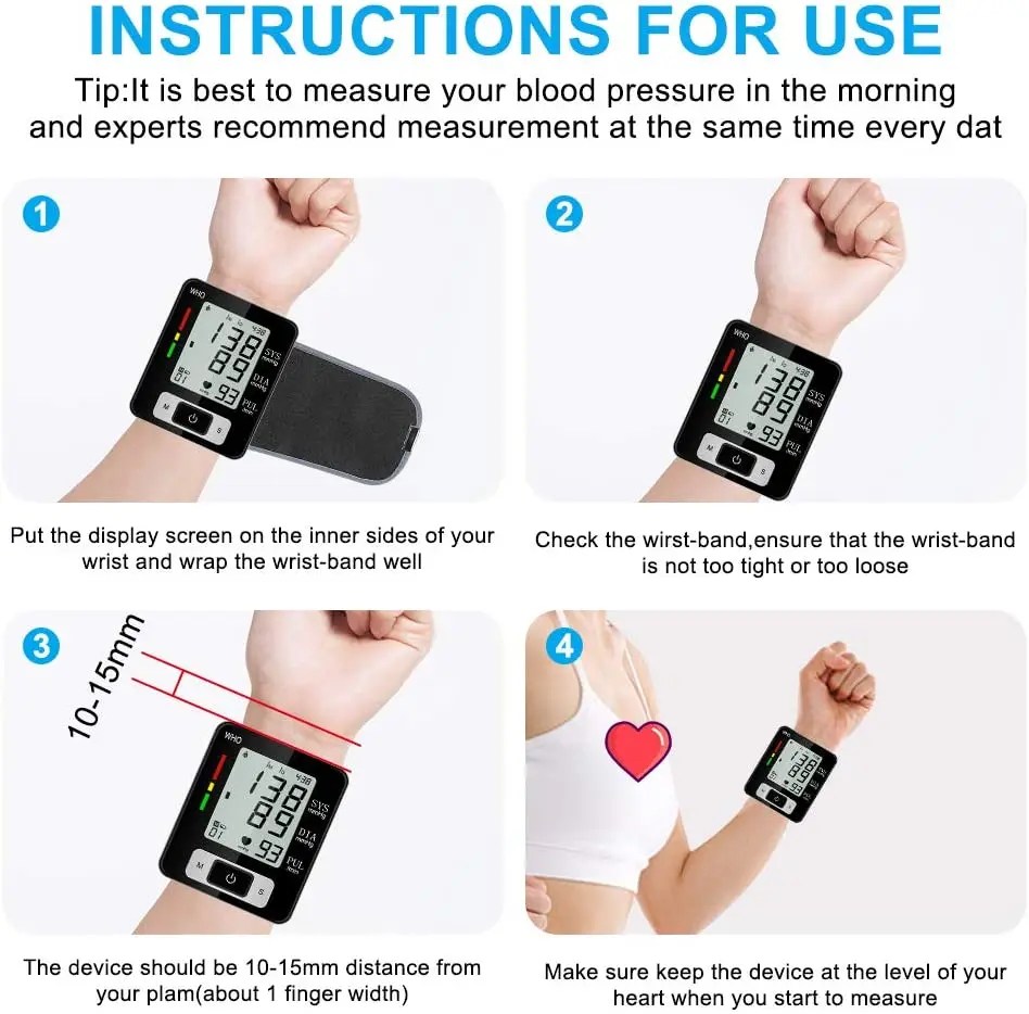Digital Wrist Blood Pressure Monitor ‚Äì High-Accuracy Electronic Sphygmomanometer with Cuff