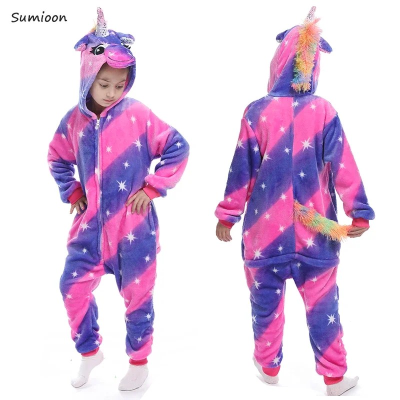 Kigurumi Children‚Äôs Animal Pajamas | Unicorn, Panda, Cat Winter Flannel Pajamas