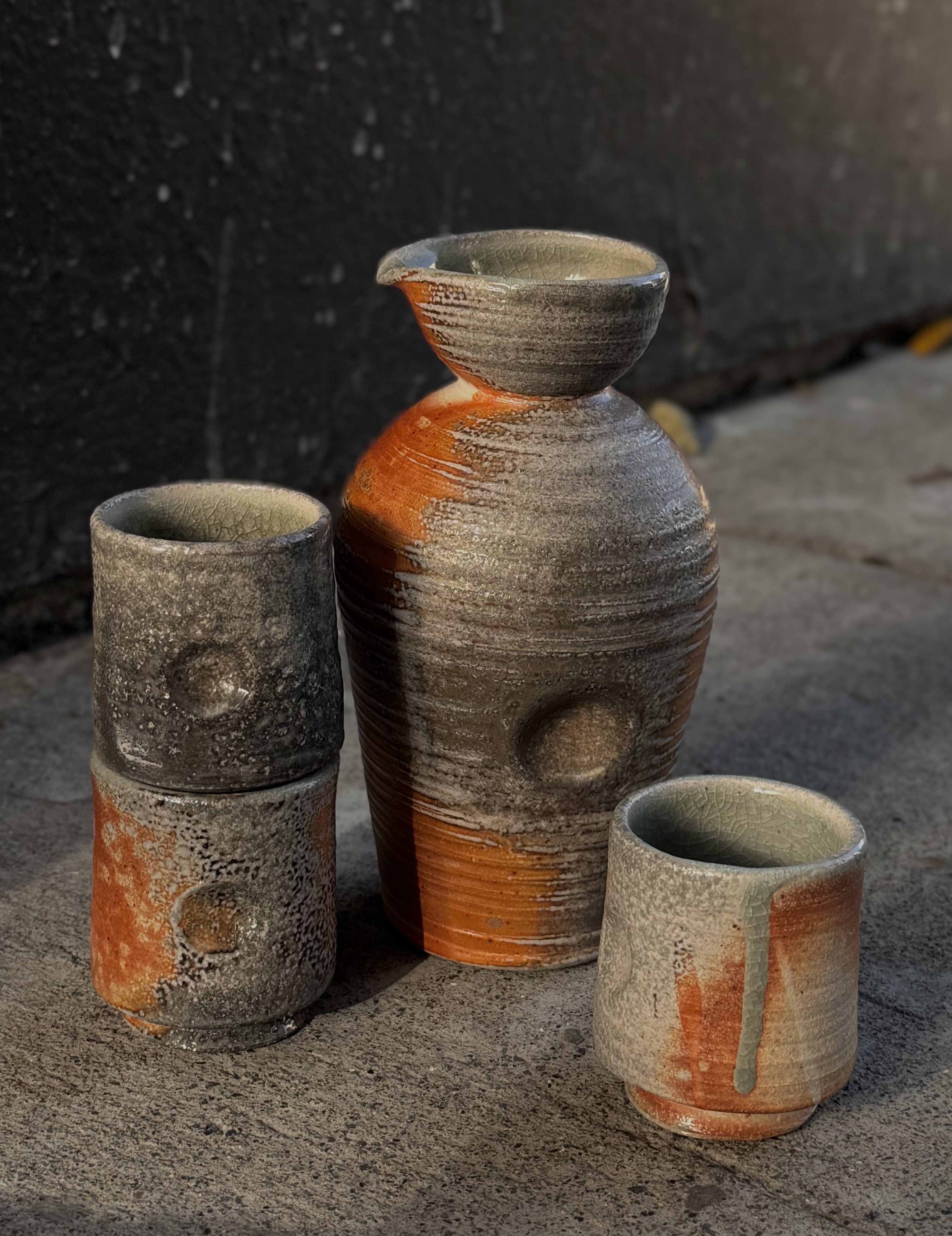 Soda Fired Sake Set