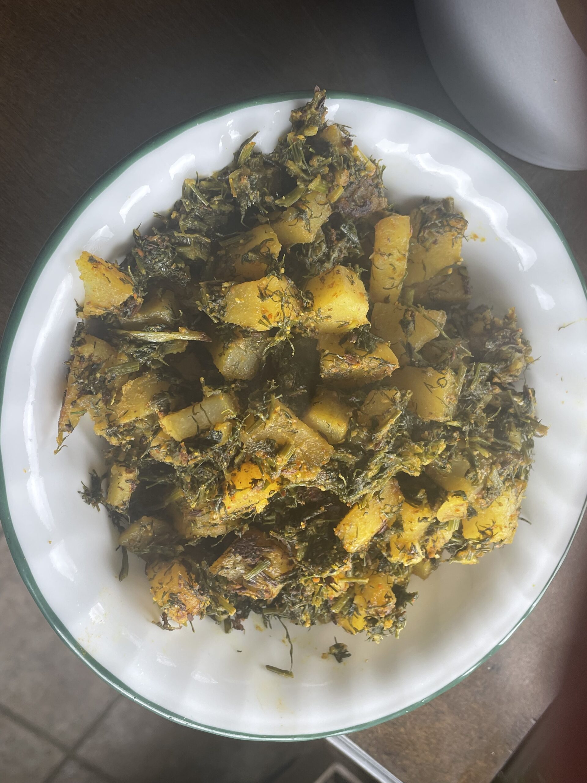 Soya Aloo Ki Sabji (Potatoes Dill Curry)