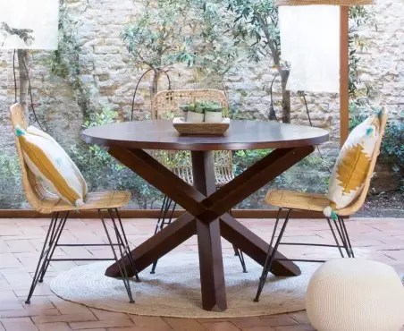 Comedor Circular 4 Personas Modelo Mexico Madera Viva