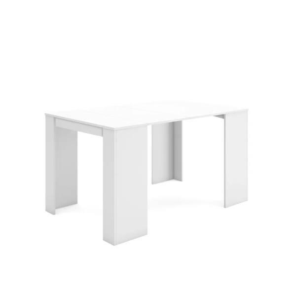 Mesa Consola extensible, 58/140x90x77cm, Blanco - Muebles de salón modernos