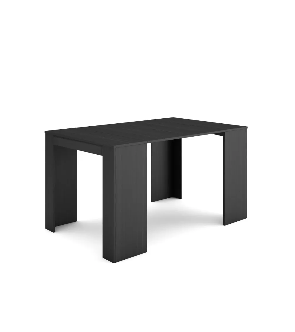 Mesa Consola extensible, 58/140x90x77cm, Negro - Muebles de salón modernos