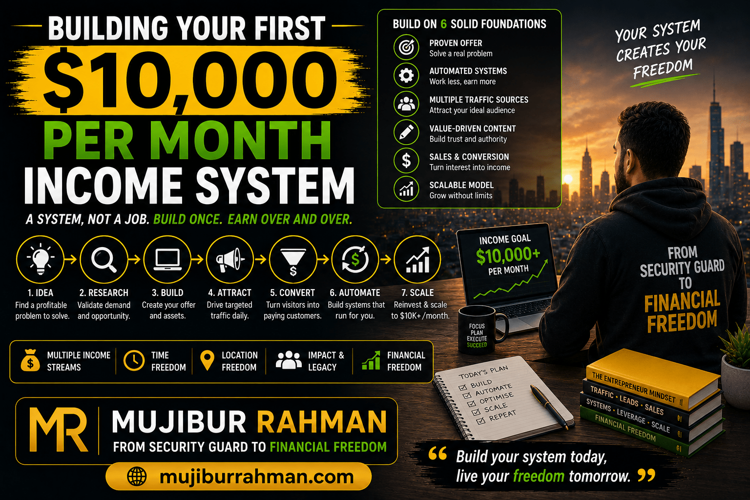 Building Your First $10,000 Per Month Income System