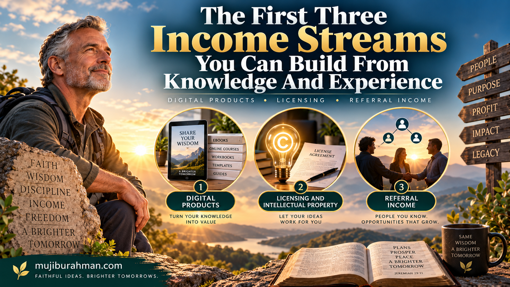 The First Three Income Streams You Can Build From Knowledge And Experience