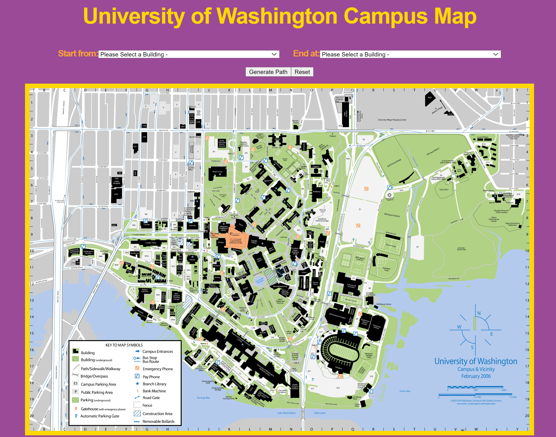 Uw Seattle Campus Map United States Mapamerican University Campus Map CampusMap 