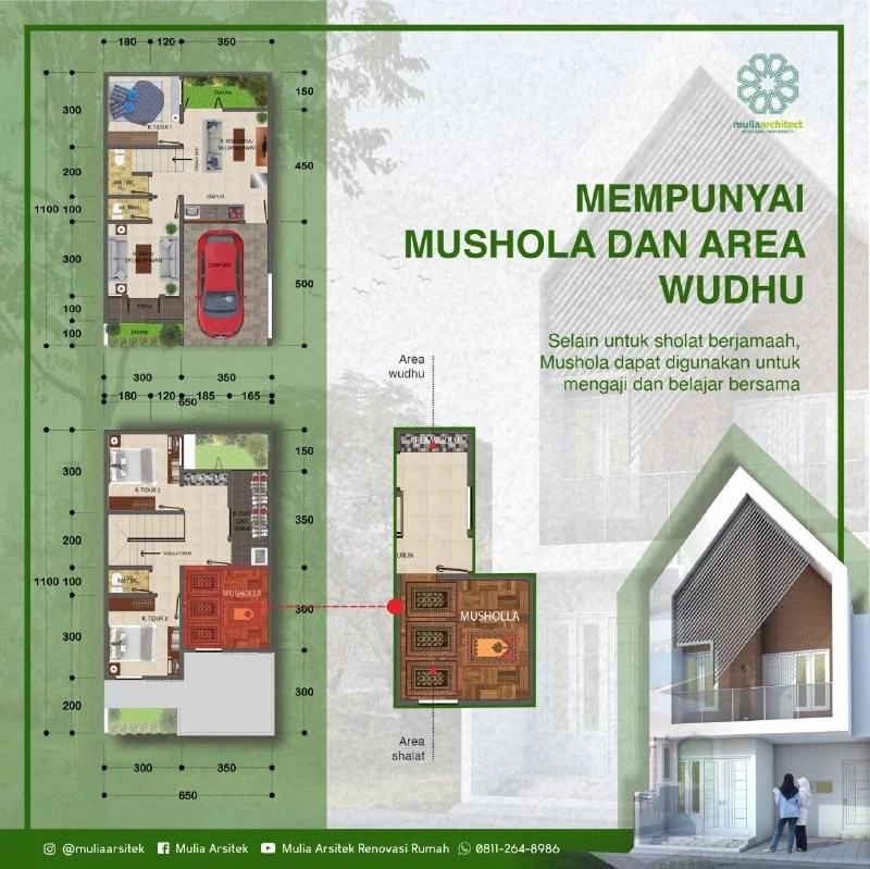 Konsep Islami Dengan Mushola Pribadi