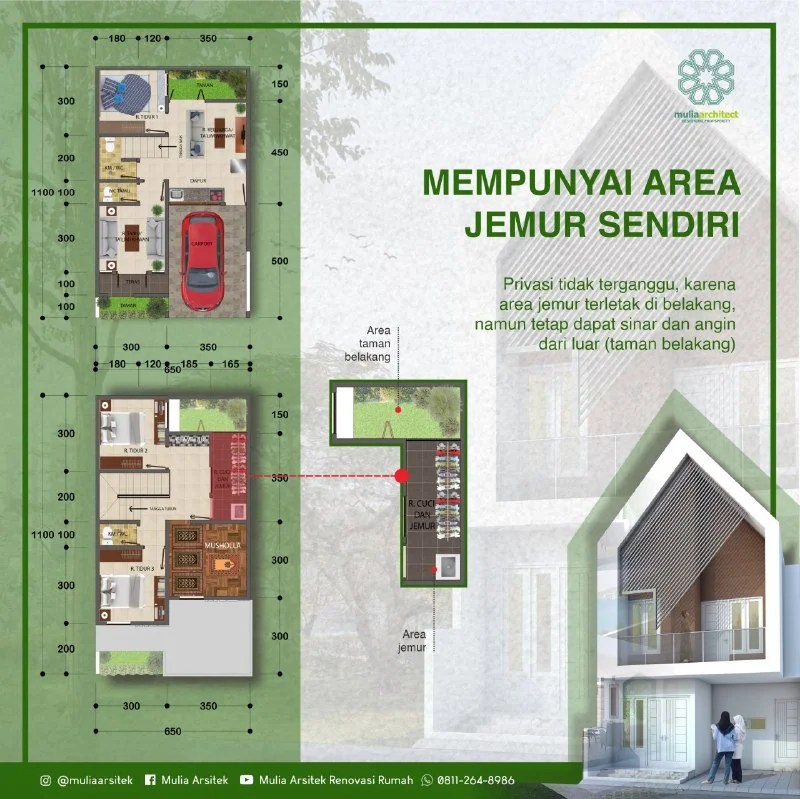 ruang cuci jemur desain rumah muslim