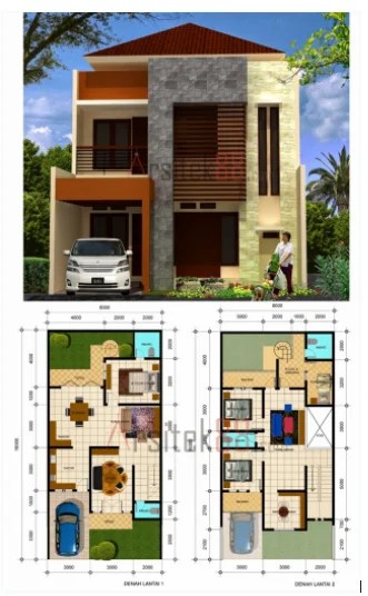Rumah Minimalis 2 Lantai Dengan Balkon