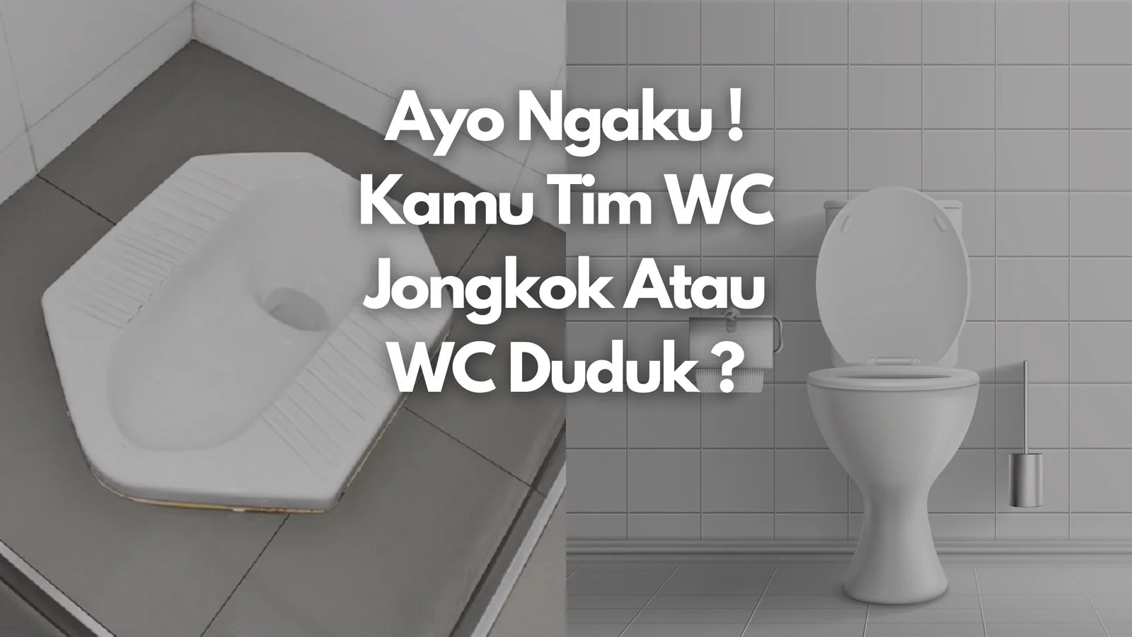 Ayo Ngaku ! Kamu Tim WC Jongkok Atau WC Duduk ?