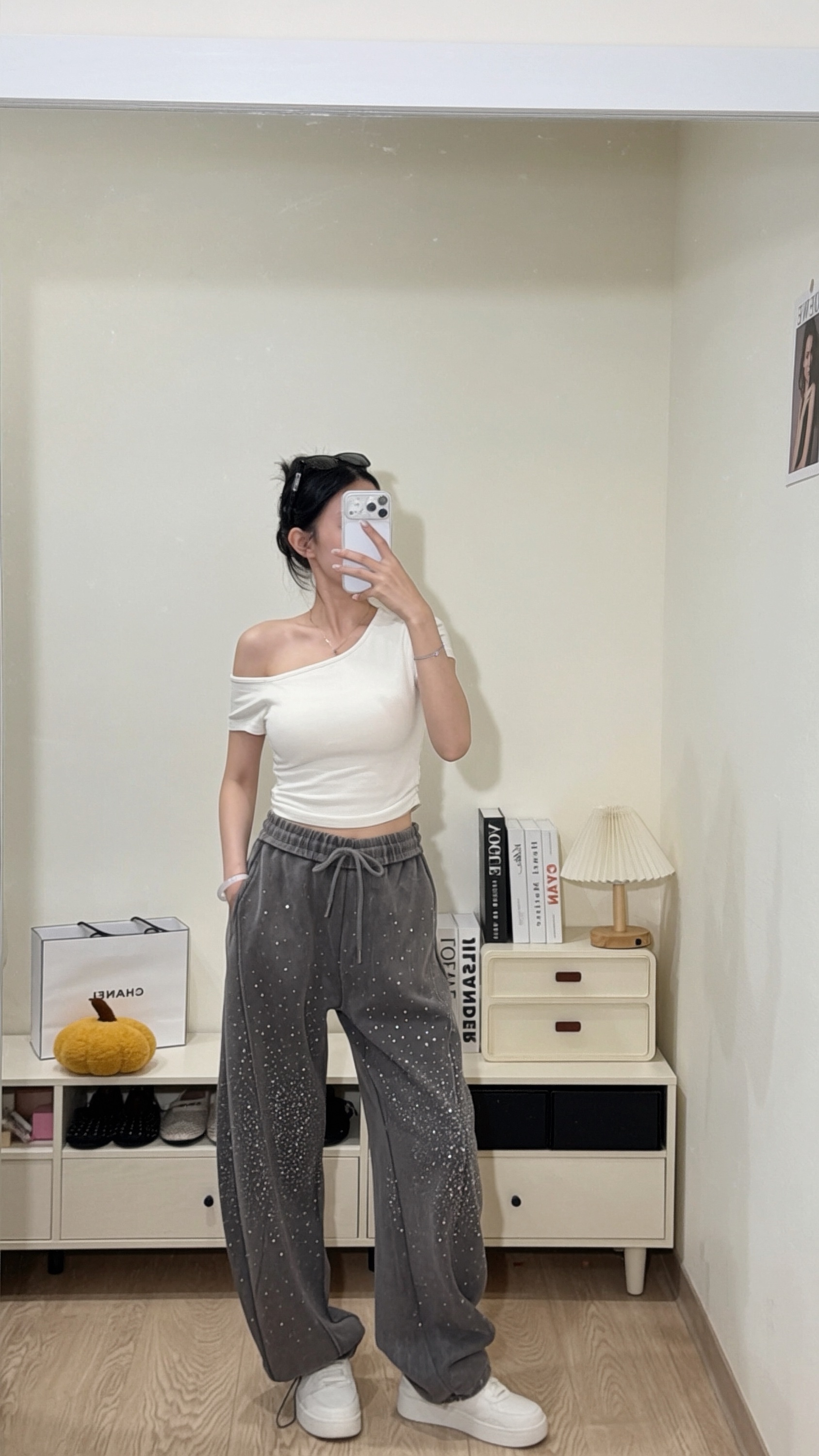 燙鑽彎刀棉褲