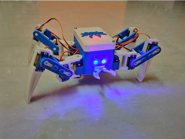 Spider Robot Student Project Bluetooth Mobile Control Frame With Servos Only