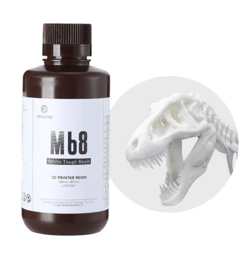 M68 White Tough ABS Like Non-yellowing 3D Printer Resin (1kg)