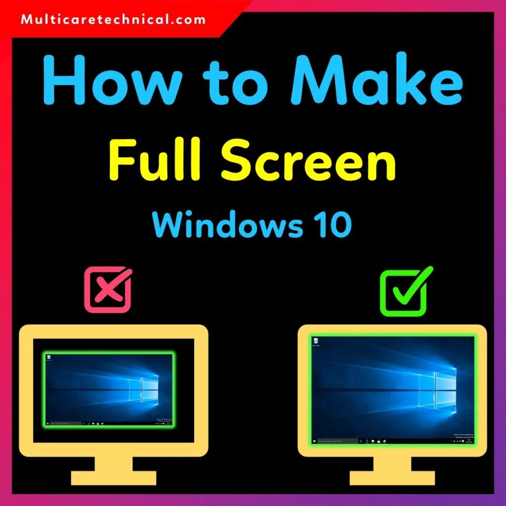 How To Make Full Screen On Windows 10 Fix Half Screen Cropped How To Make Full Screen On Windows 10 1024x1024 