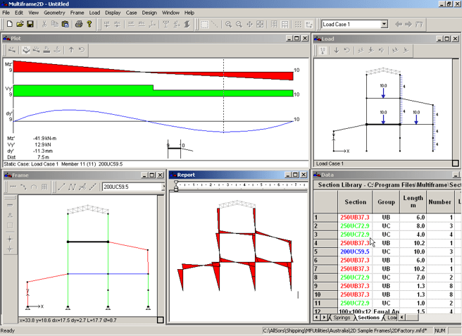 A few items are new in 3d: Multiframe Structural Analysis Software That Works The Way You Do