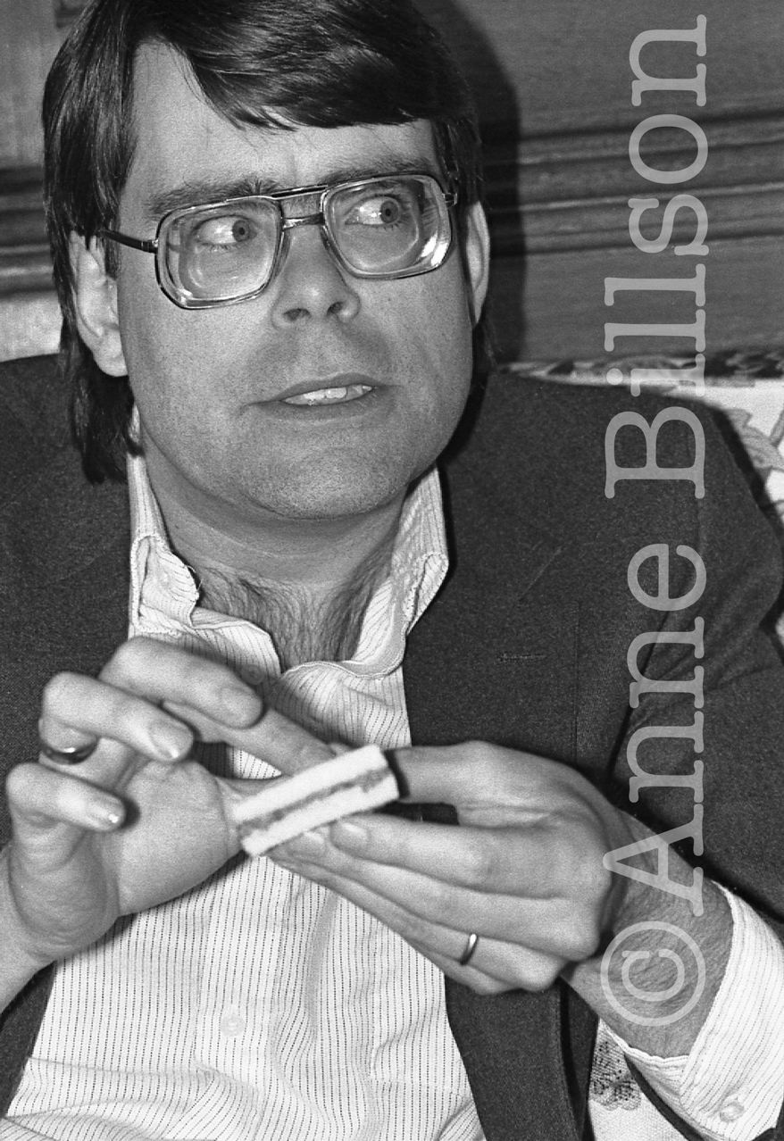 Stephen King, writer. London, 1983.