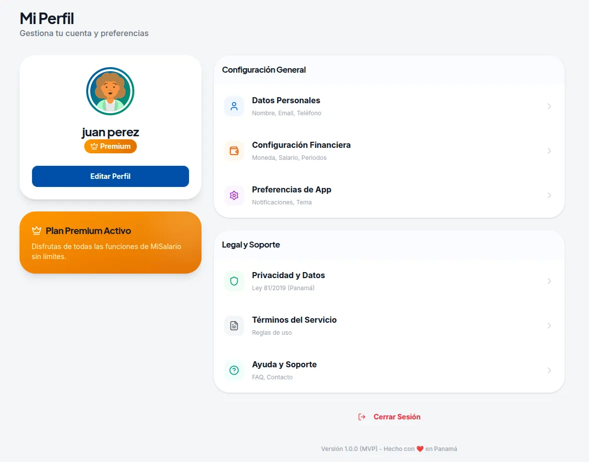 Perfil - PC (MiSalario Panamá)