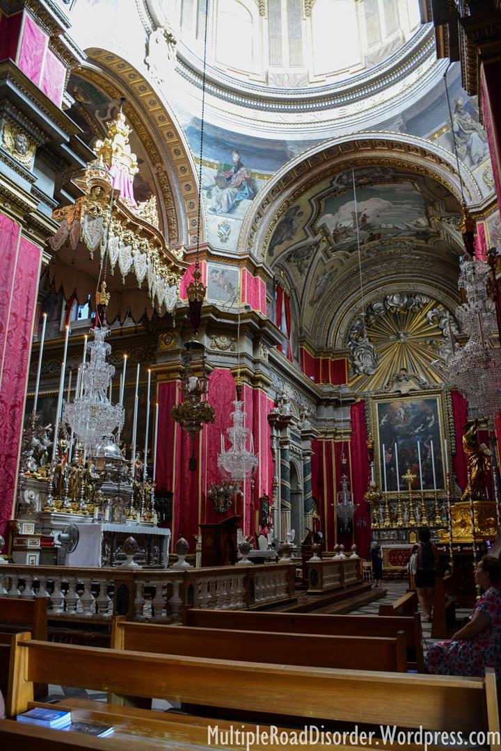 Inside Grotto and Parish Church of St Paul in Rabat