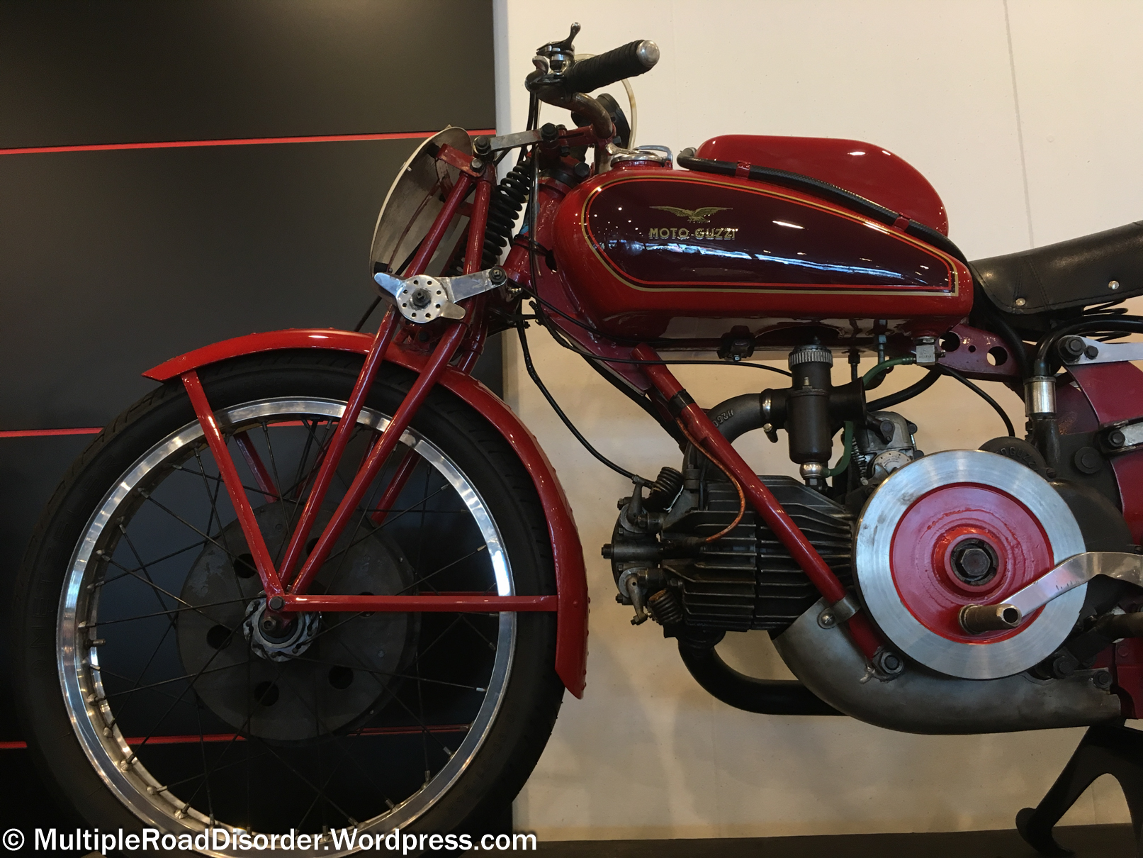 Vintage Guzzi on display