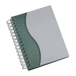 Agenda Wire-o Metalizada com Recorte S Verde com Bolsa Interna